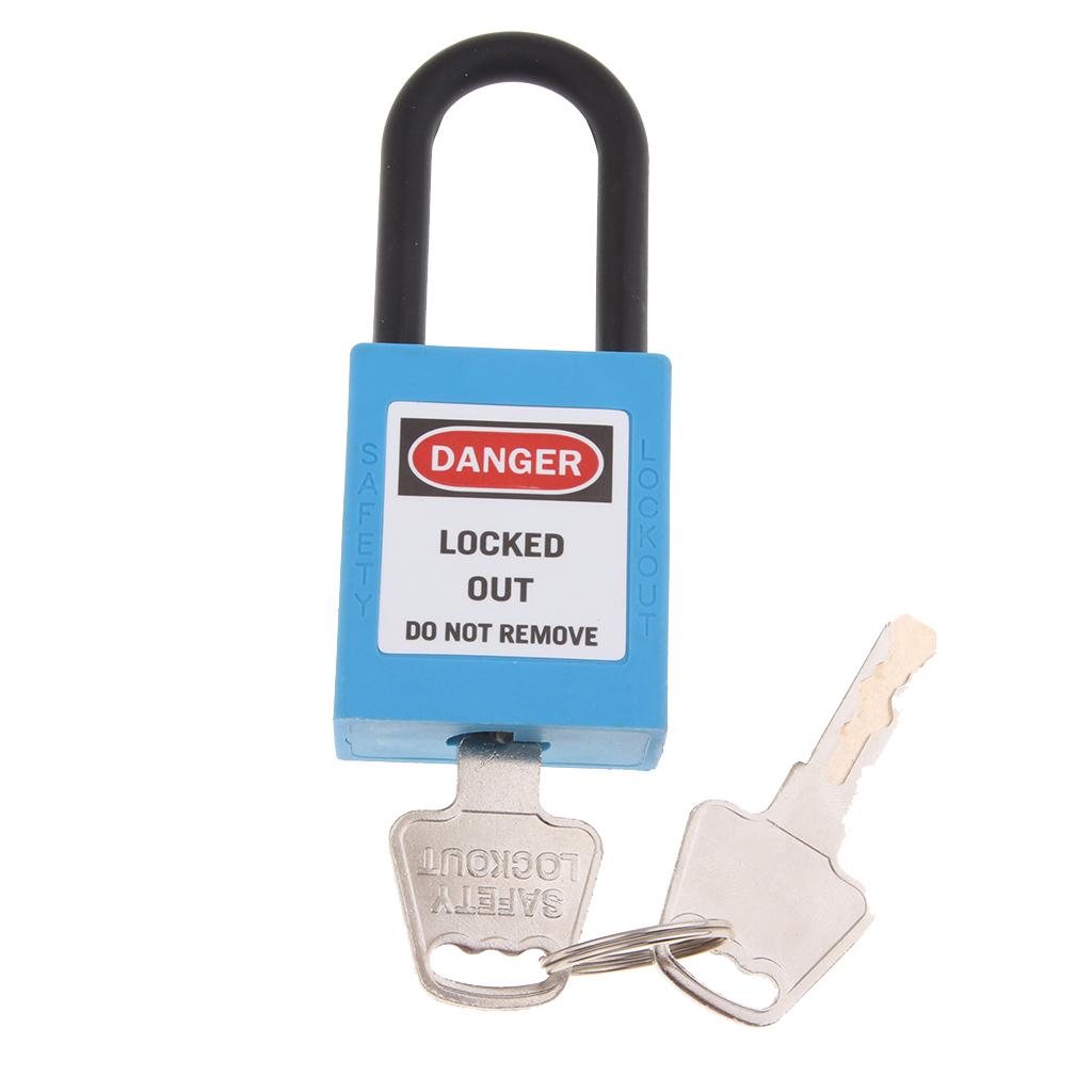 Safety Security Lockout Padlock Keyed Different PVC Stainless Steel  Blue