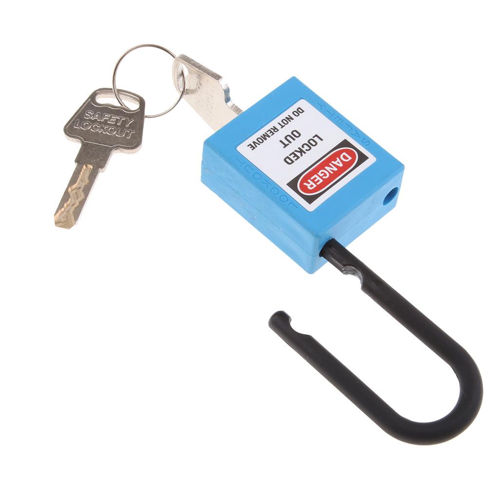 Safety Security Lockout Padlock Keyed Different PVC Stainless Steel  Blue