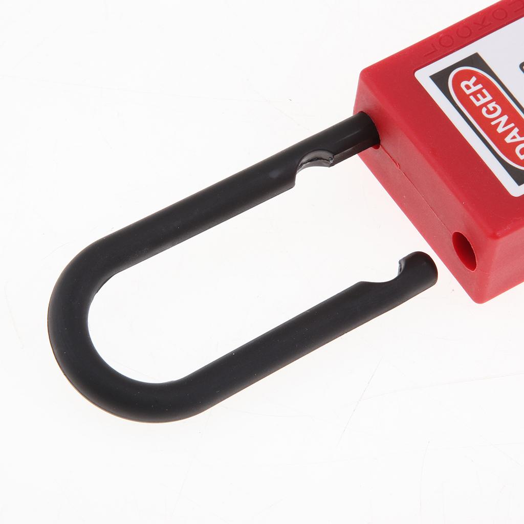 Safety Security Lockout Padlock Keyed Different PVC Stainless Steel  Red