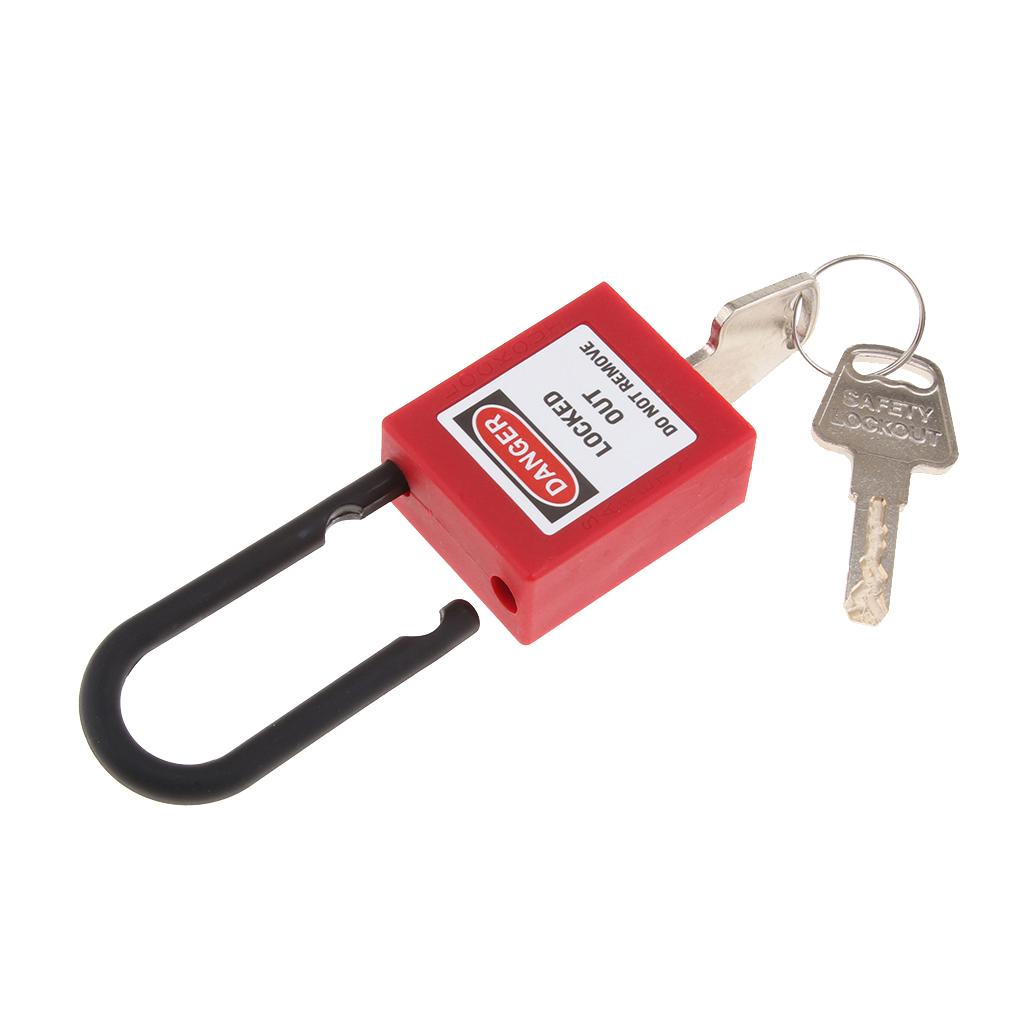 Safety Security Lockout Padlock Keyed Different PVC Stainless Steel  Red