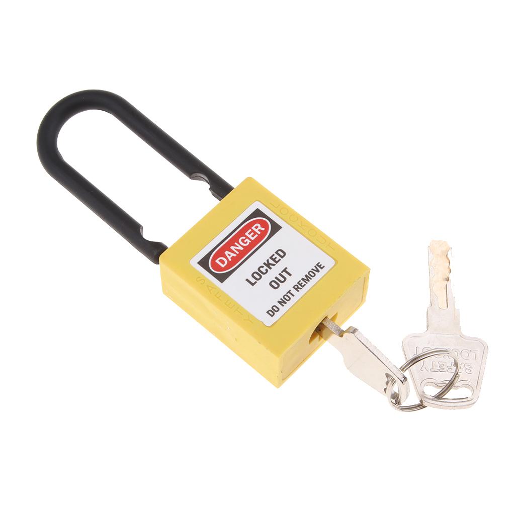 Safety Security Lockout Padlock Keyed Different PVC Stainless Steel  Yellow