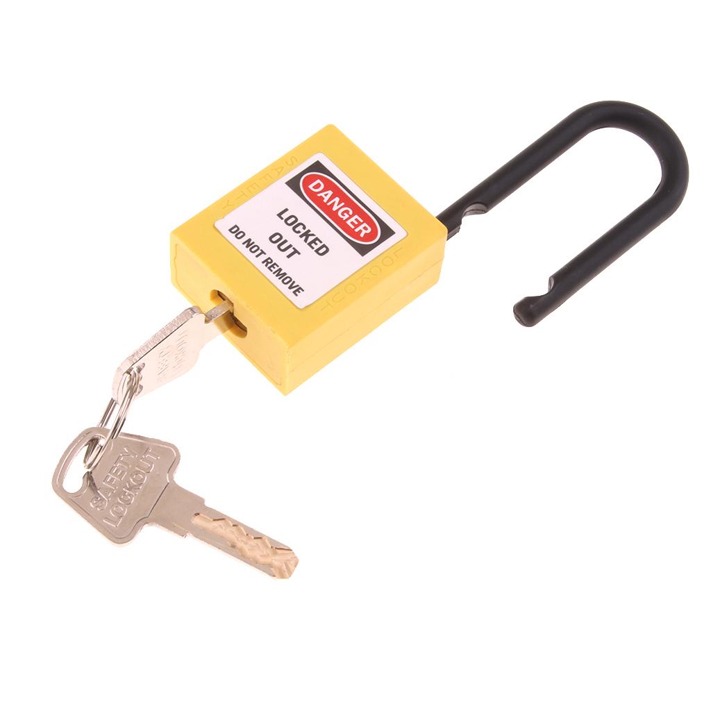 Safety Security Lockout Padlock Keyed Different PVC Stainless Steel  Yellow