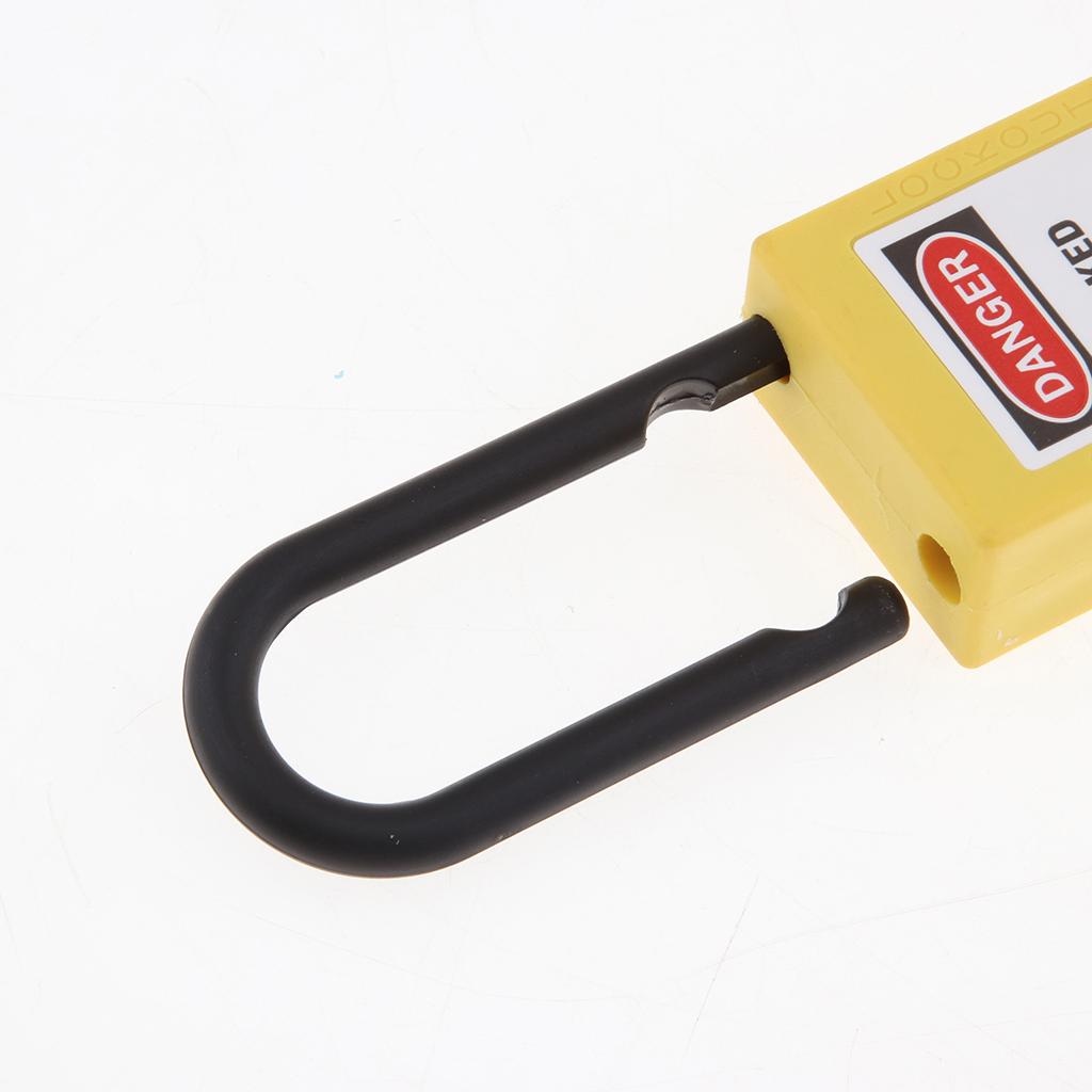 Safety Security Lockout Padlock Keyed Different PVC Stainless Steel  Yellow