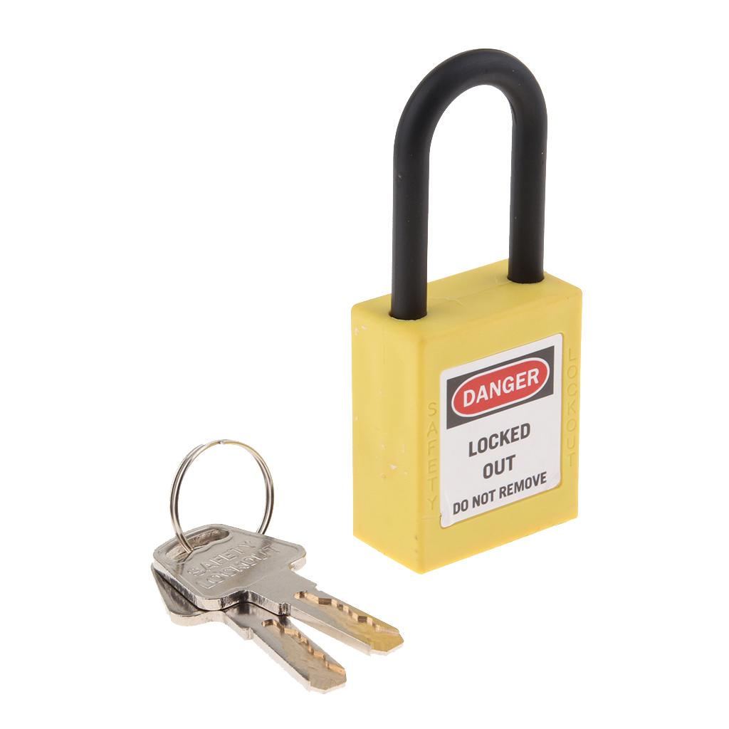 Safety Security Lockout Padlock Keyed Different PVC Stainless Steel  Yellow