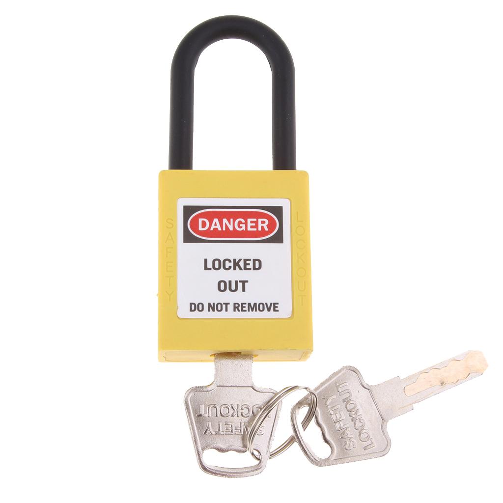 Safety Security Lockout Padlock Keyed Different PVC Stainless Steel  Yellow