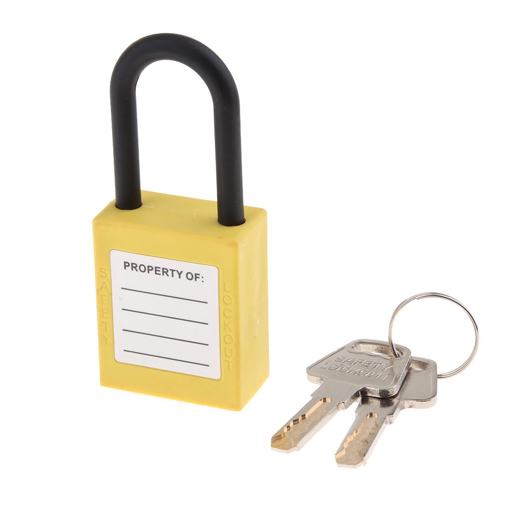 Safety Security Lockout Padlock Keyed Different PVC Stainless Steel  Yellow