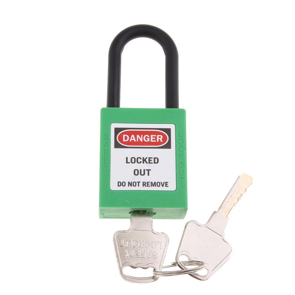 Safety Security Lockout Padlock Keyed Different PVC Stainless Steel  Green