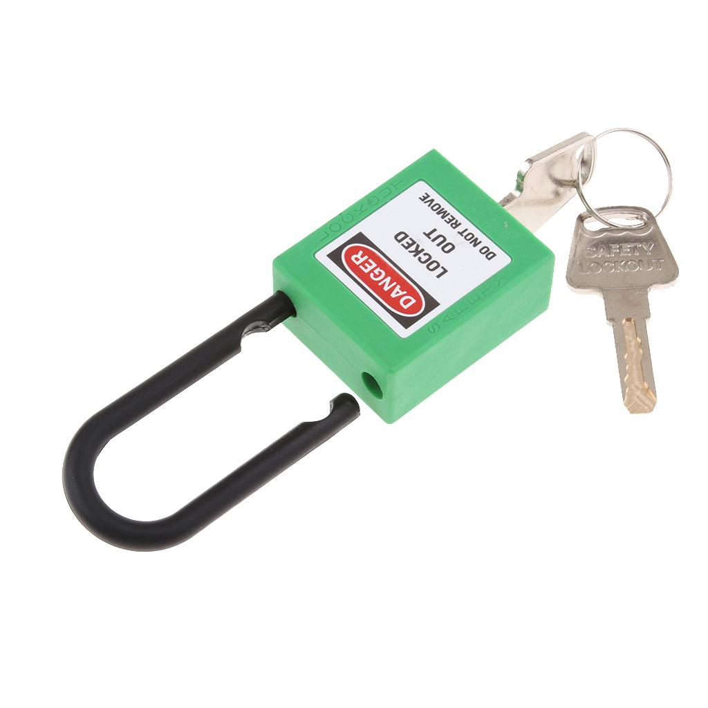 Safety Security Lockout Padlock Keyed Different PVC Stainless Steel  Green