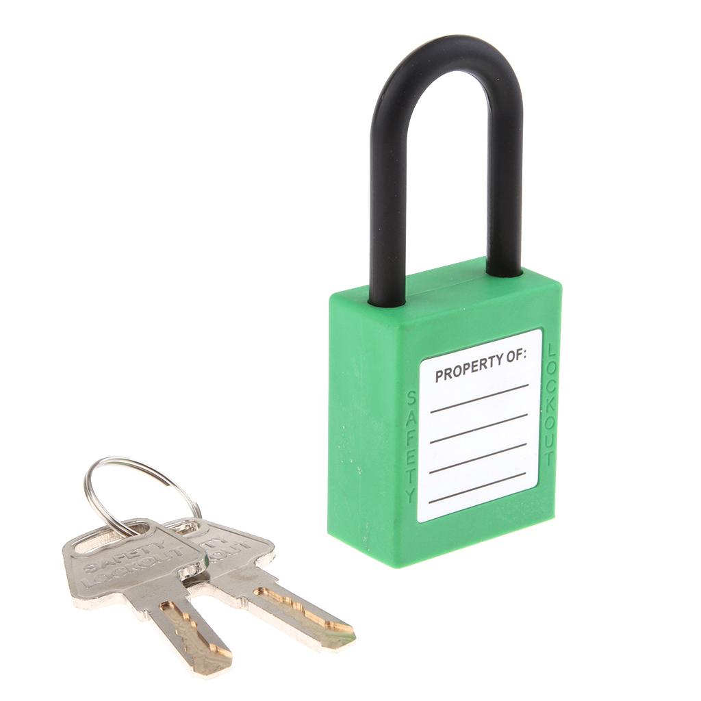 Safety Security Lockout Padlock Keyed Different PVC Stainless Steel  Green