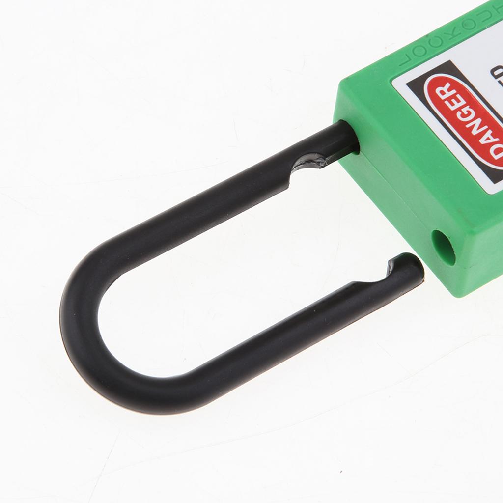 Safety Security Lockout Padlock Keyed Different PVC Stainless Steel  Green