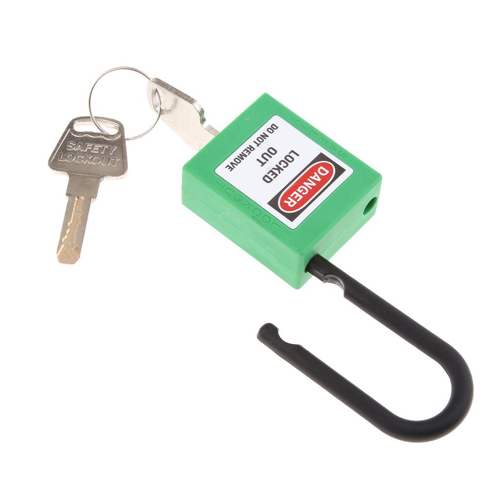 Safety Security Lockout Padlock Keyed Different PVC Stainless Steel  Green