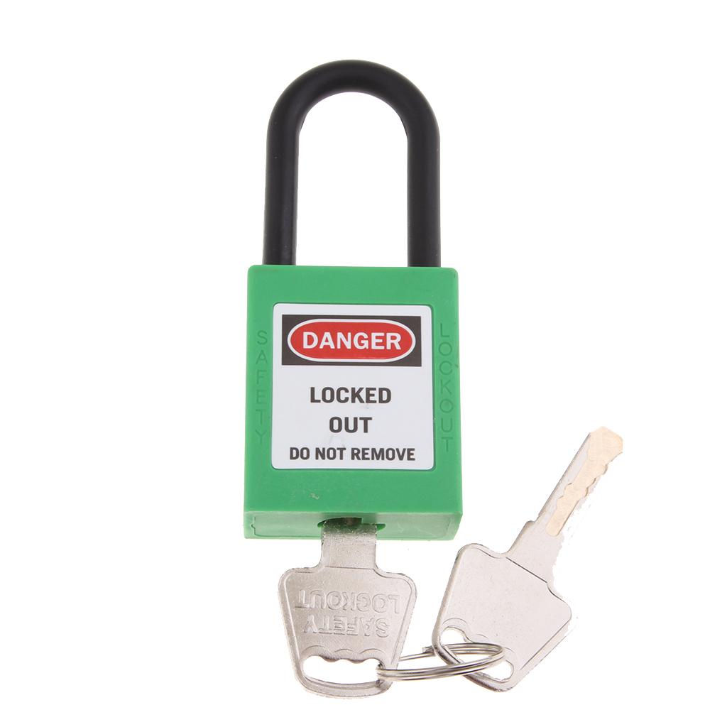 Safety Security Lockout Padlock Keyed Different PVC Stainless Steel  Green