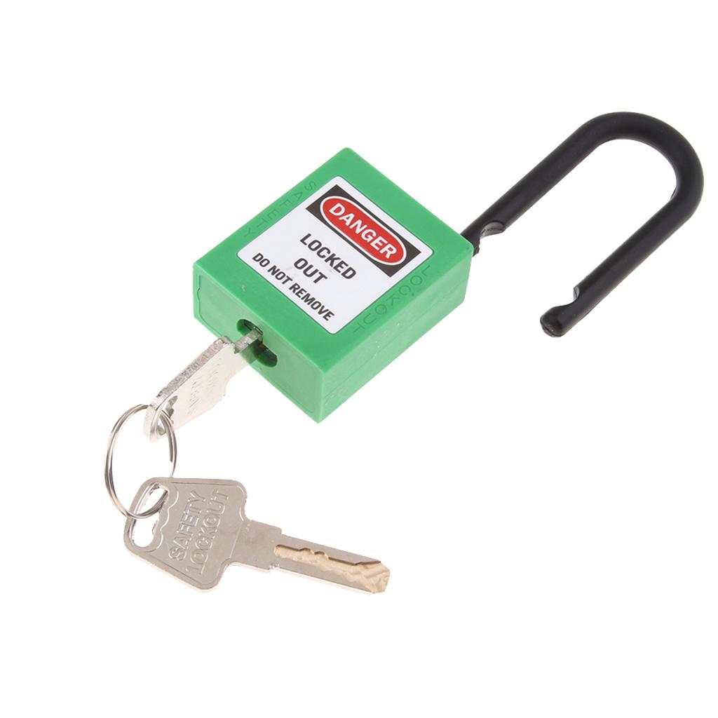 Safety Security Lockout Padlock Keyed Different PVC Stainless Steel  Green