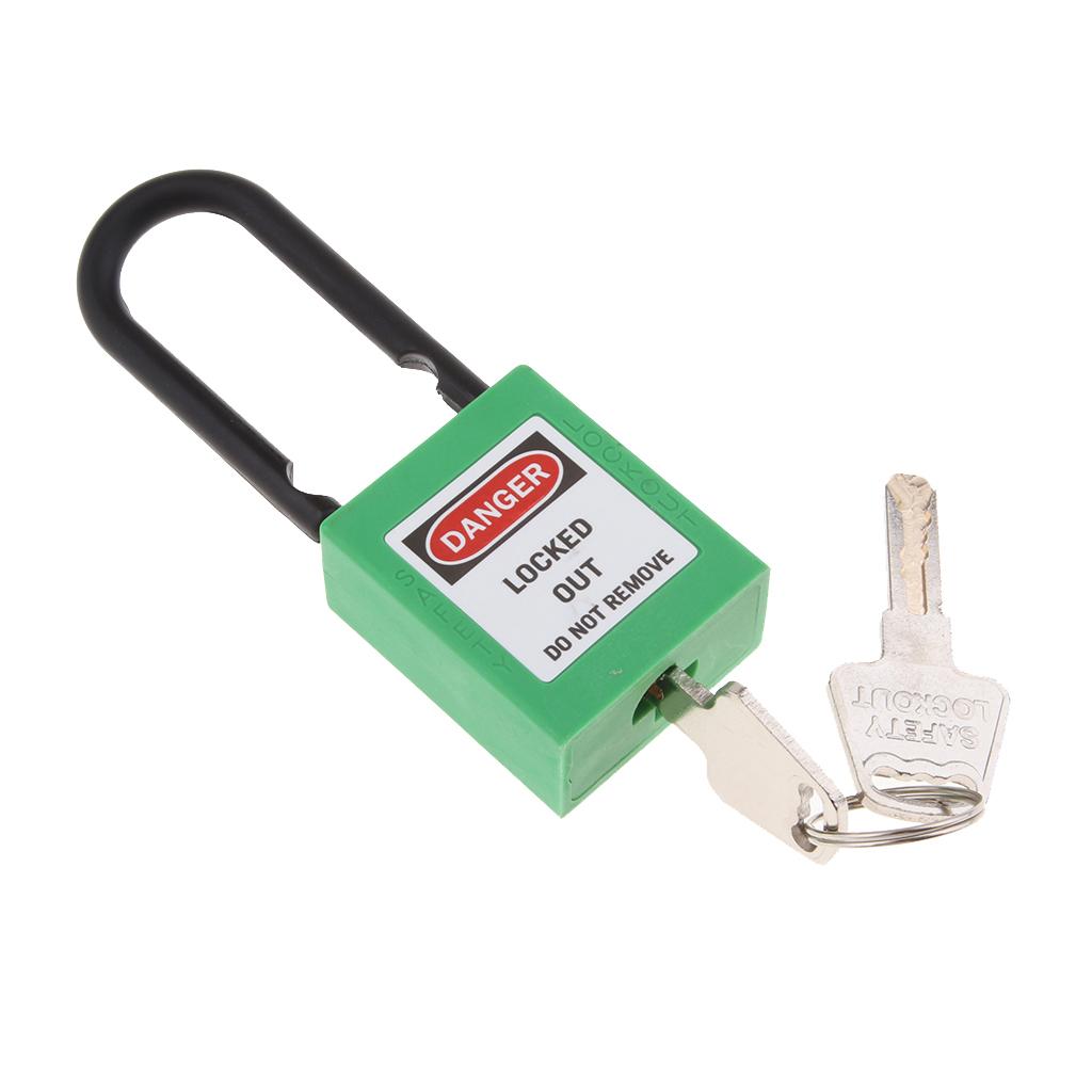 Safety Security Lockout Padlock Keyed Different PVC Stainless Steel  Green