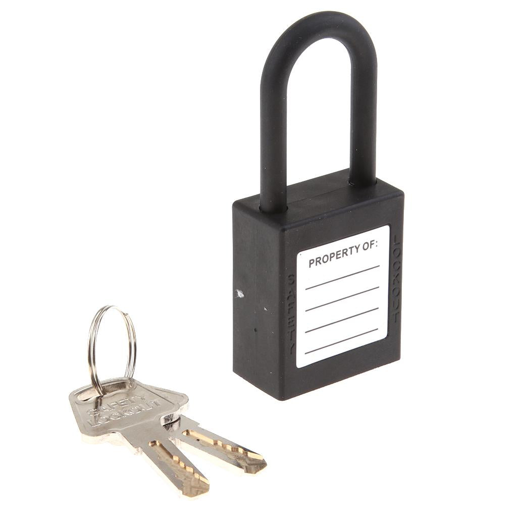 Safety Security Lockout Padlock Keyed Different PVC Stainless Steel  Black