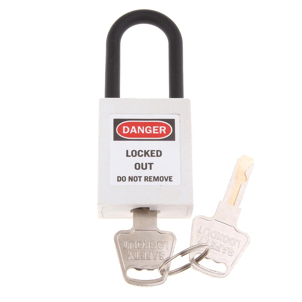 Safety Security Lockout Padlock Keyed Different PVC Stainless Steel  White