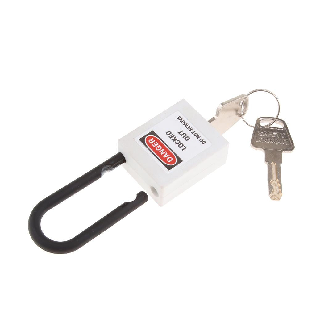 Safety Security Lockout Padlock Keyed Different PVC Stainless Steel  White