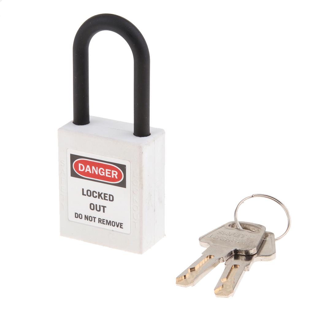 Safety Security Lockout Padlock Keyed Different PVC Stainless Steel  White