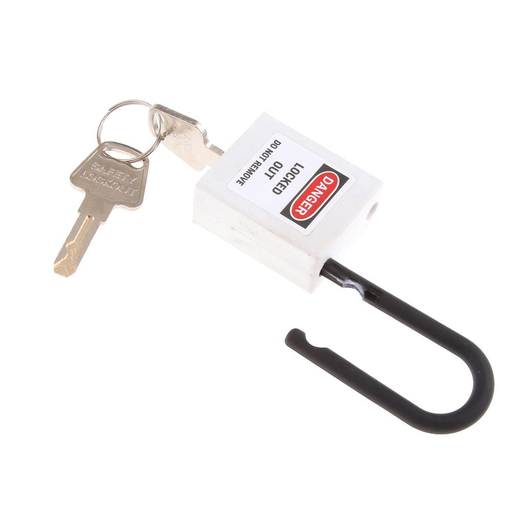 Safety Security Lockout Padlock Keyed Different PVC Stainless Steel  White