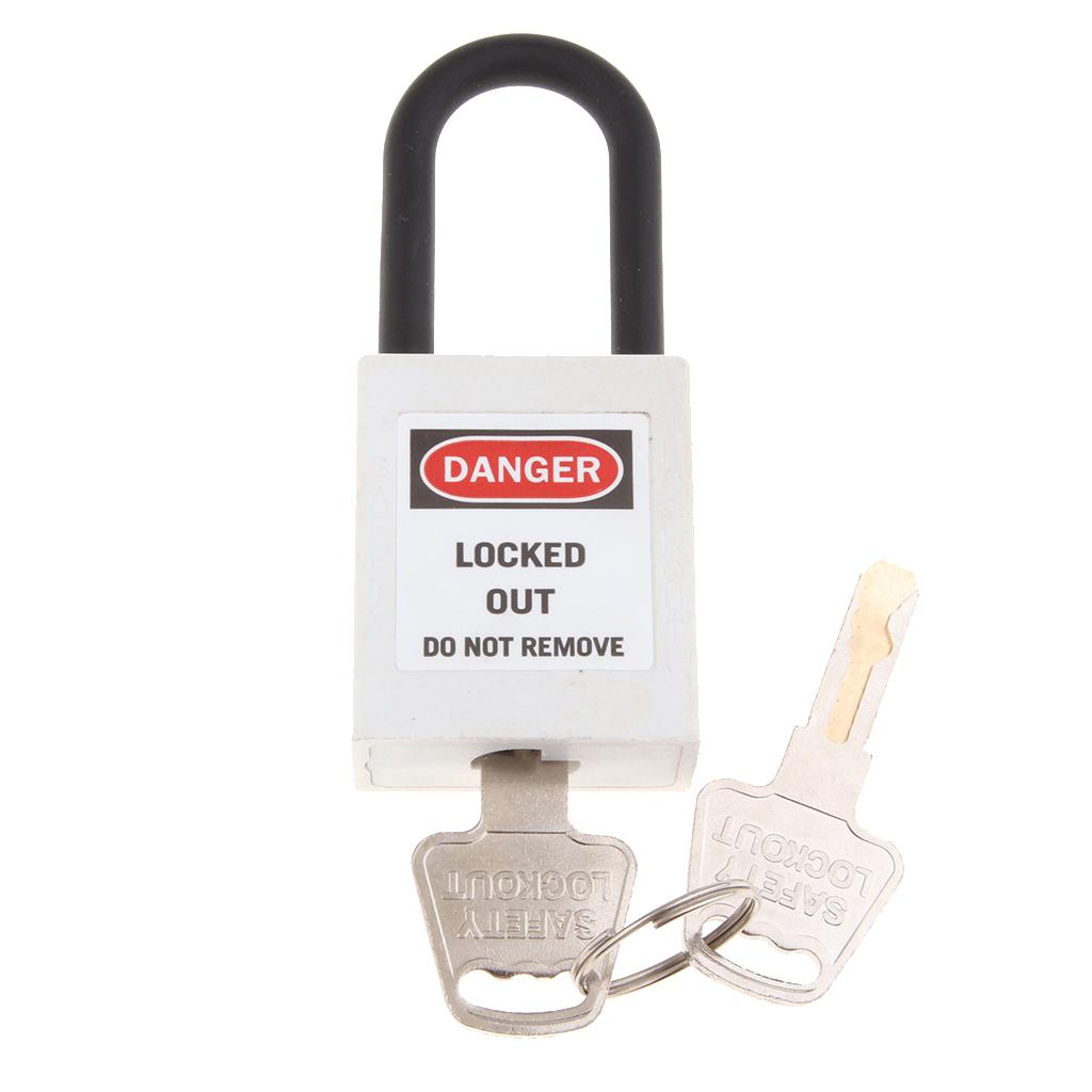 Safety Security Lockout Padlock Keyed Different PVC Stainless Steel  White