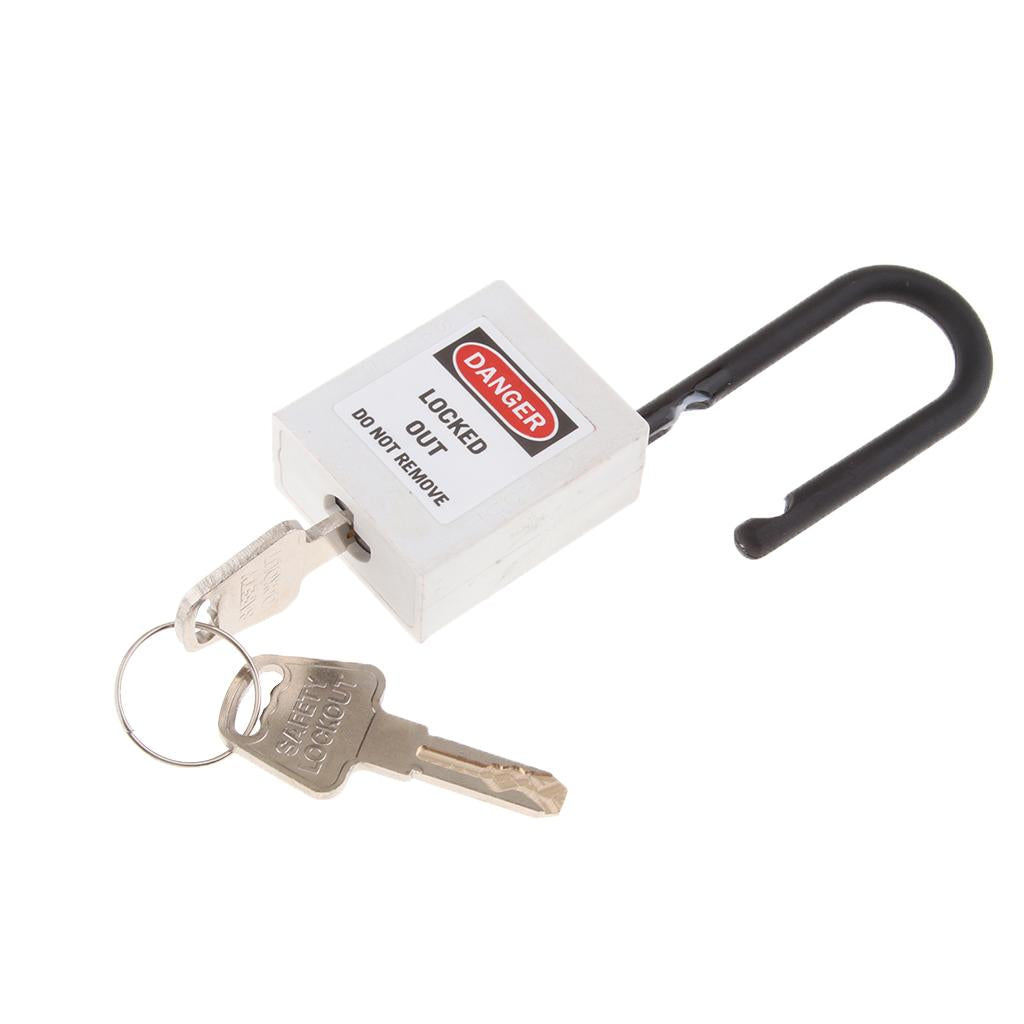 Safety Security Lockout Padlock Keyed Different PVC Stainless Steel  White