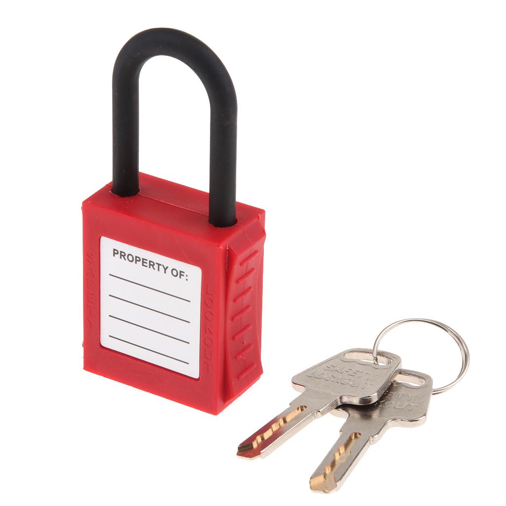 PL38-KD 38 mm PVC Curved Safety Lockout Padlock Red