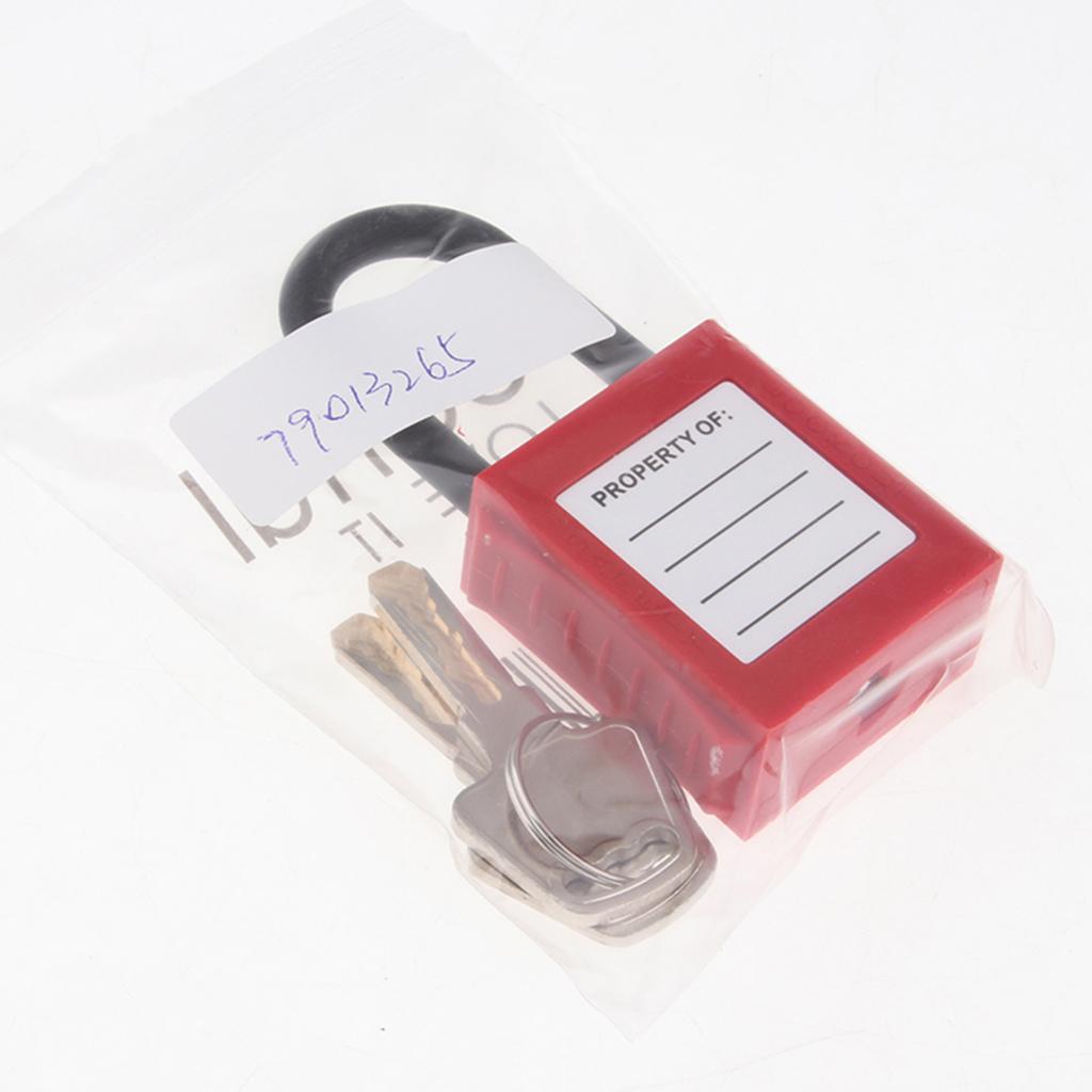 PL38-KD 38 mm PVC Curved Safety Lockout Padlock Red