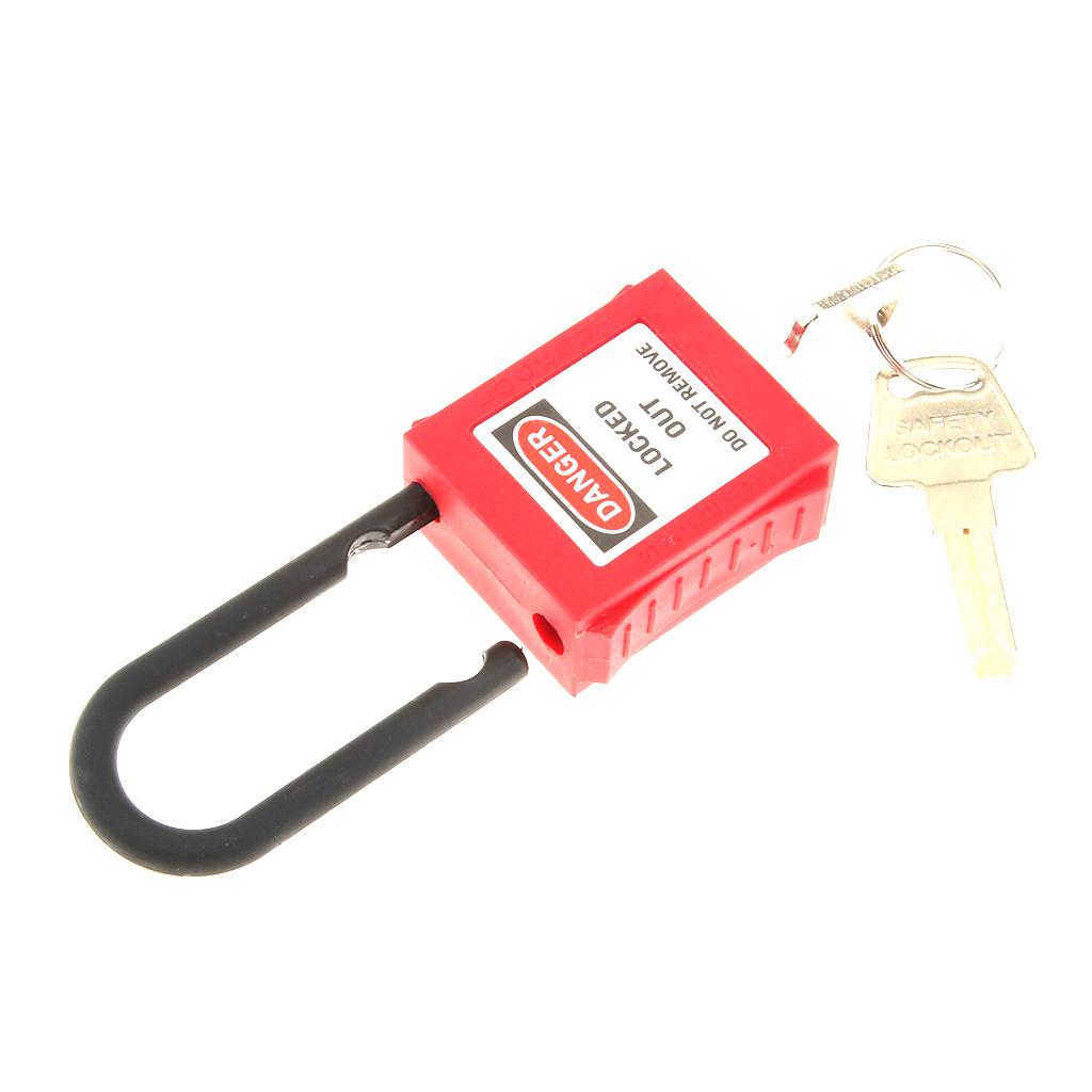 PL38-KD 38 mm PVC Curved Safety Lockout Padlock Red