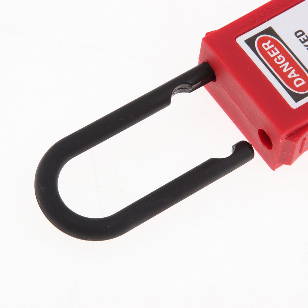 PL38-KD 38 mm PVC Curved Safety Lockout Padlock Red