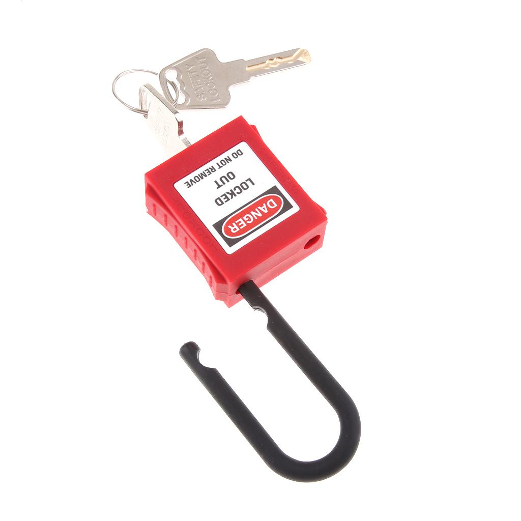 PL38-KD 38 mm PVC Curved Safety Lockout Padlock Red