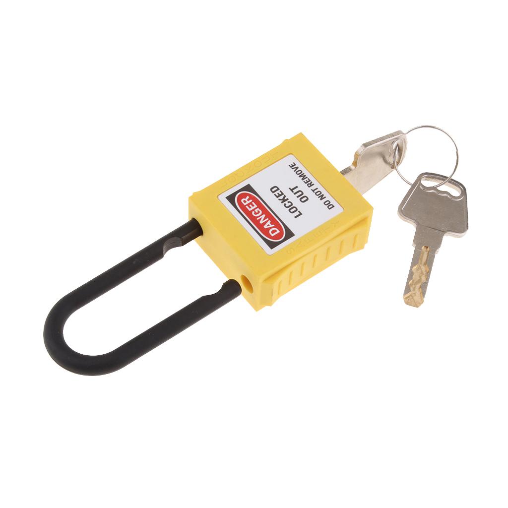 PL38-KD 38 mm PVC Curved Safety Lockout Padlock Yellow