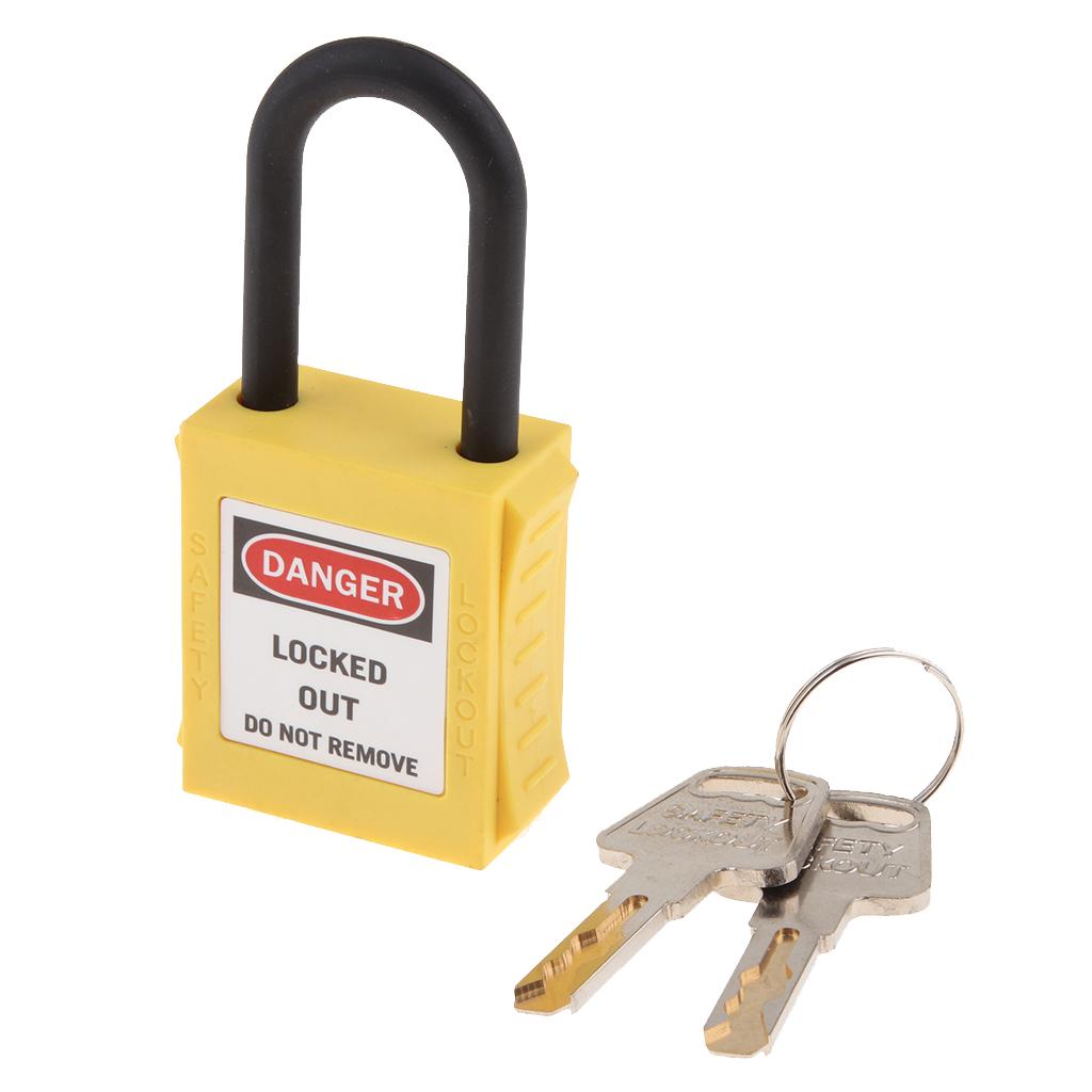 PL38-KD 38 mm PVC Curved Safety Lockout Padlock Yellow