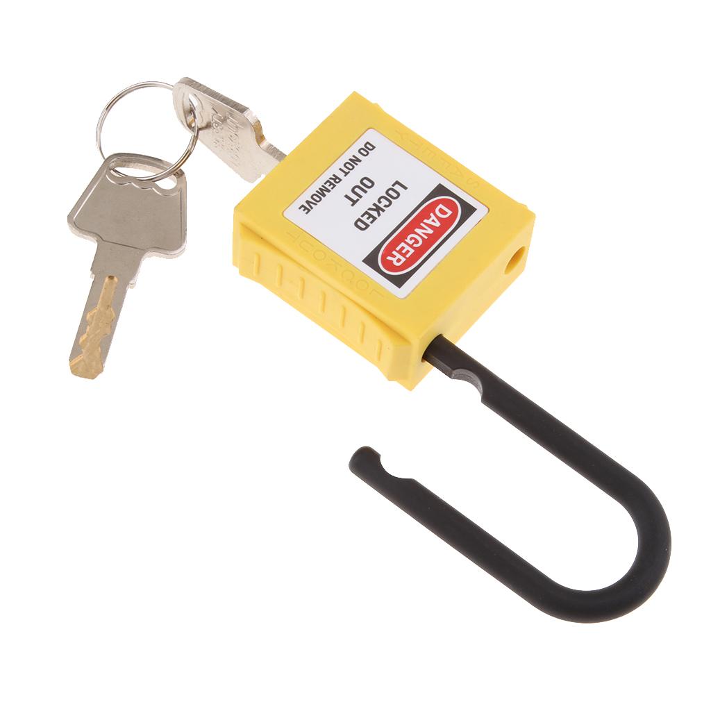 PL38-KD 38 mm PVC Curved Safety Lockout Padlock Yellow