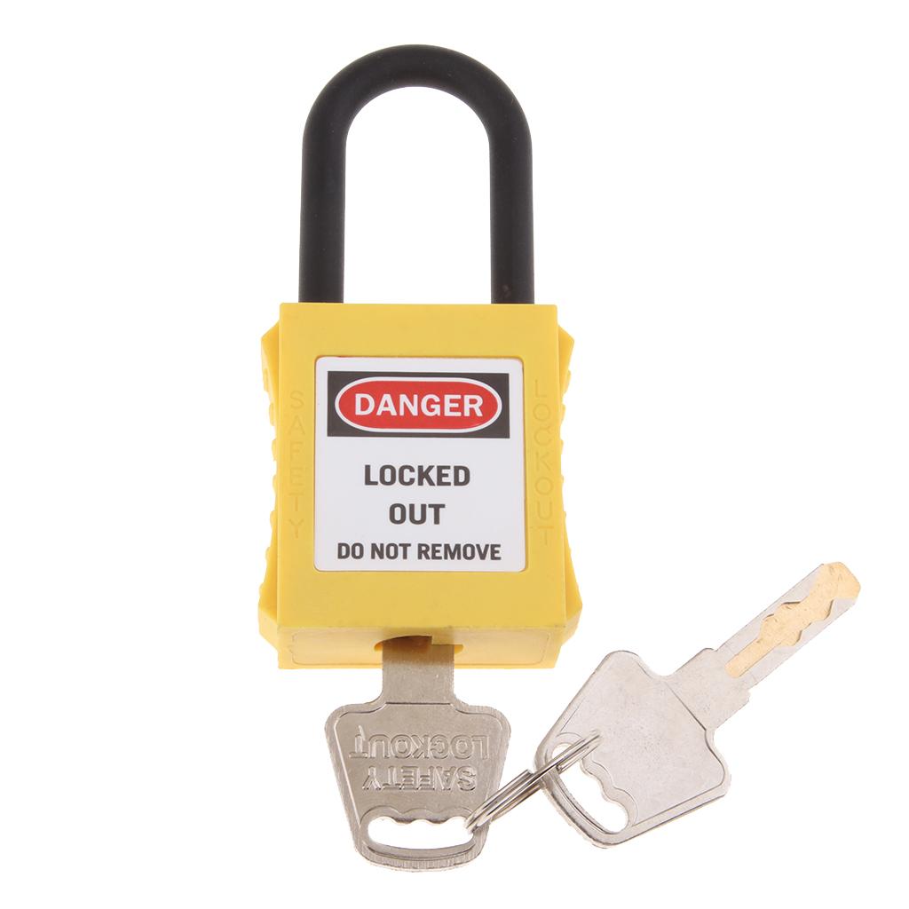 PL38-KD 38 mm PVC Curved Safety Lockout Padlock Yellow