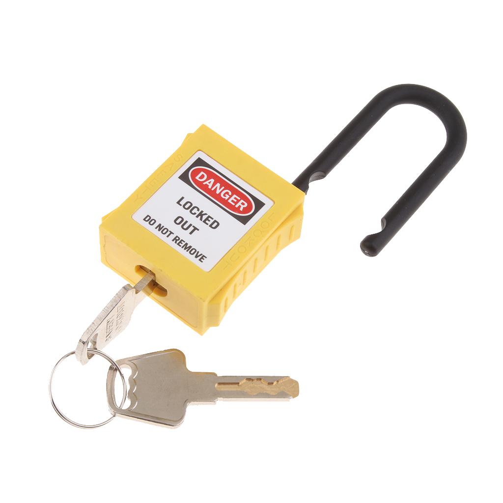 PL38-KD 38 mm PVC Curved Safety Lockout Padlock Yellow