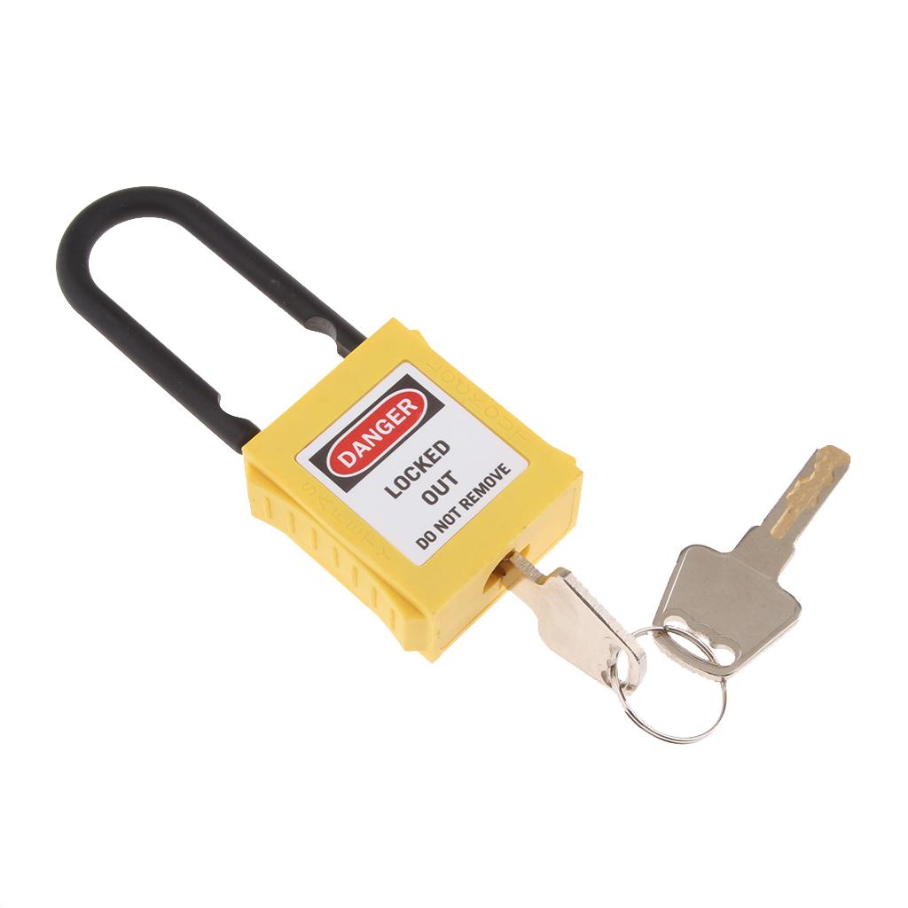 PL38-KD 38 mm PVC Curved Safety Lockout Padlock Yellow