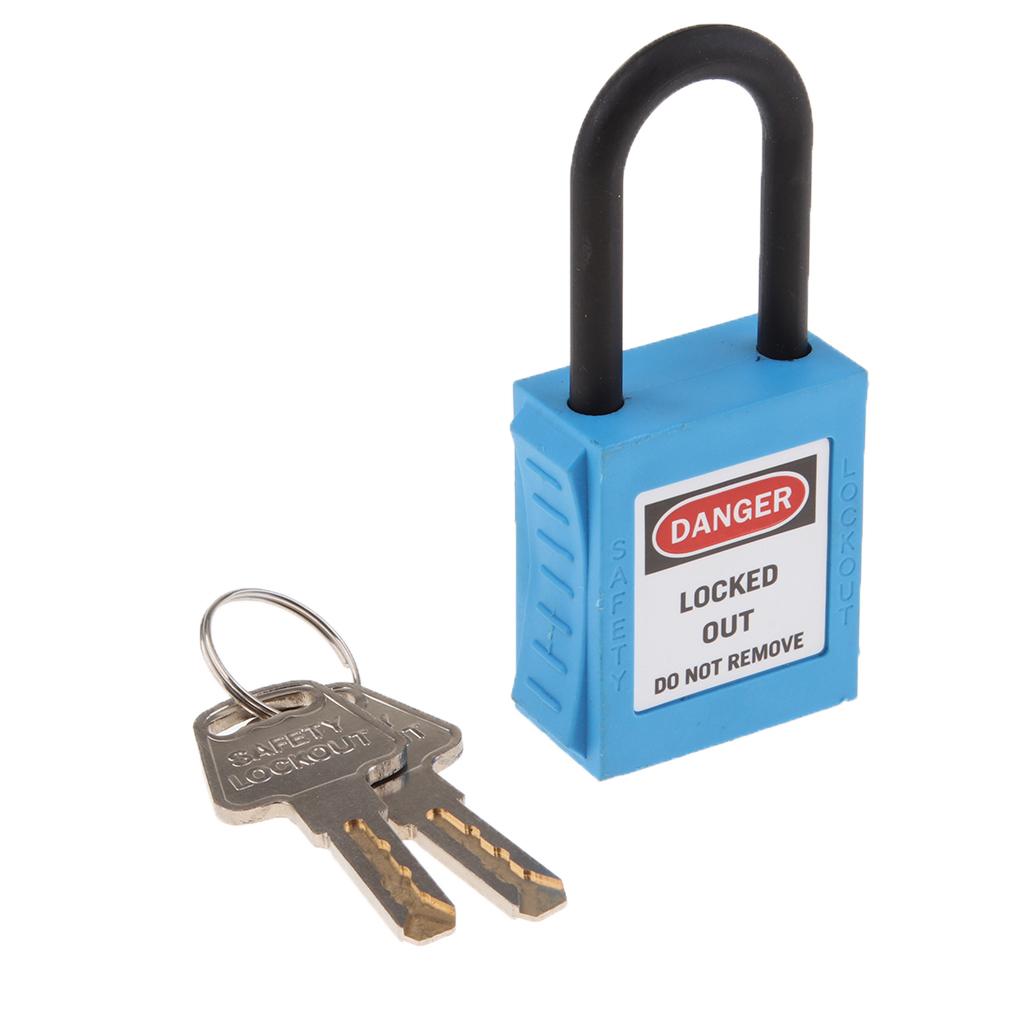 PL38-KD 38 mm PVC Curved Safety Lockout Padlock Blue