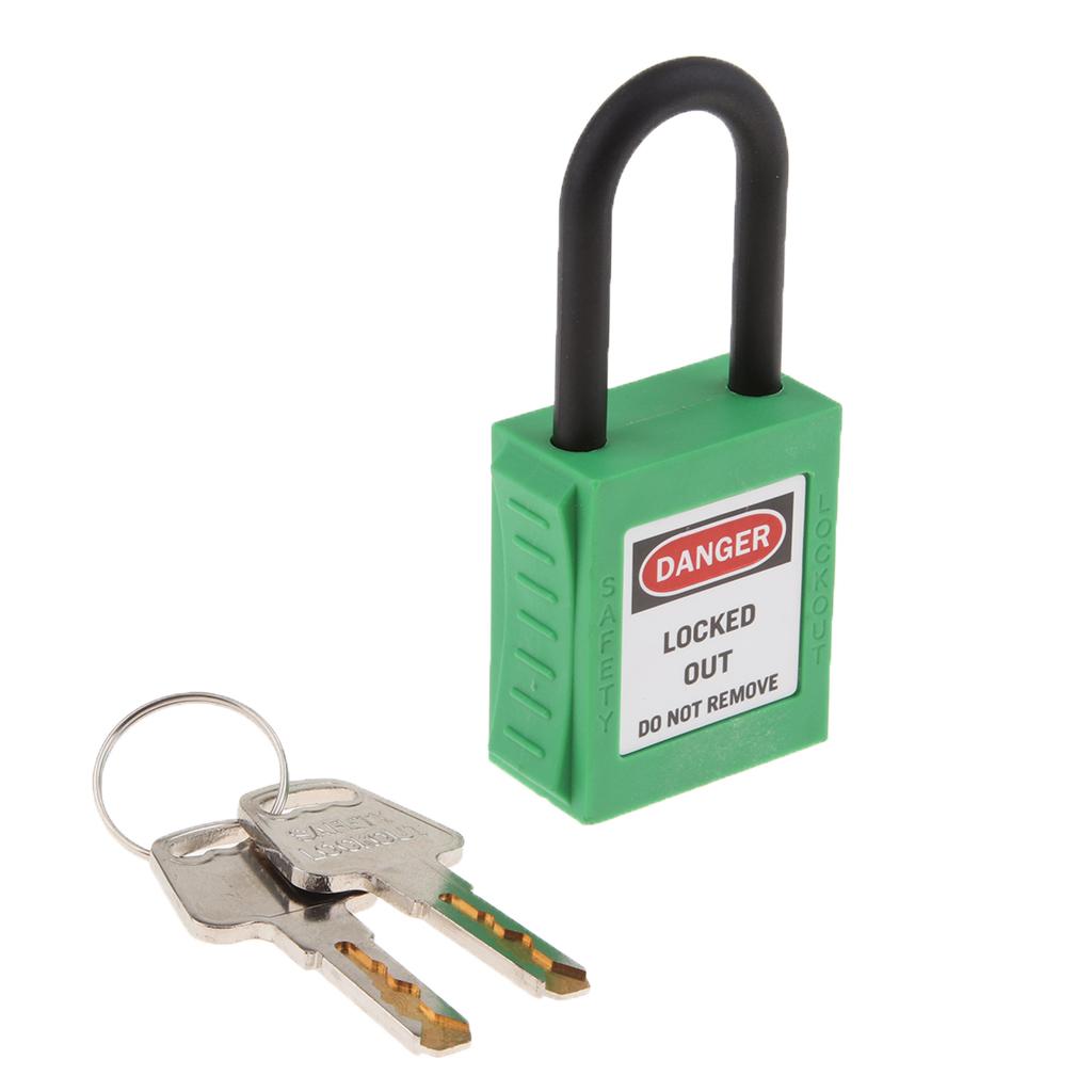 PL38-KD 38 mm PVC Curved Safety Lockout Padlock Green