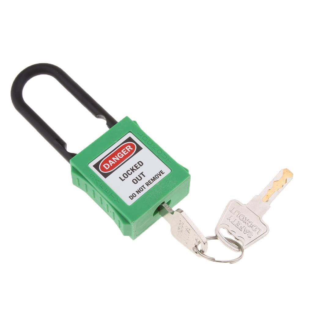 PL38-KD 38 mm PVC Curved Safety Lockout Padlock Green