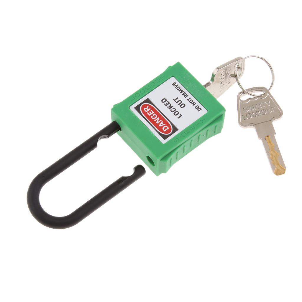 PL38-KD 38 mm PVC Curved Safety Lockout Padlock Green