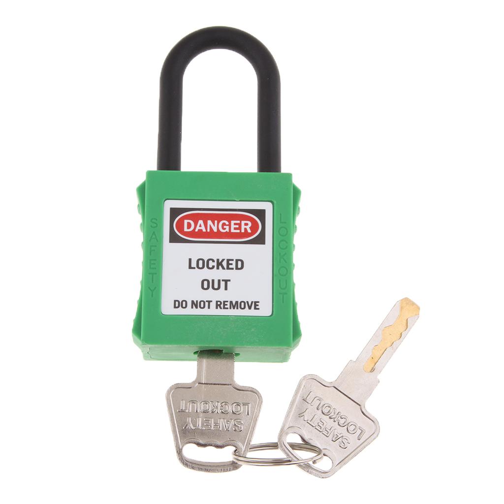 PL38-KD 38 mm PVC Curved Safety Lockout Padlock Green