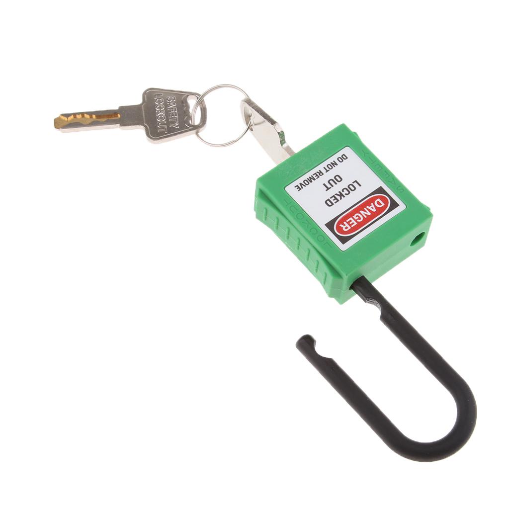 PL38-KD 38 mm PVC Curved Safety Lockout Padlock Green