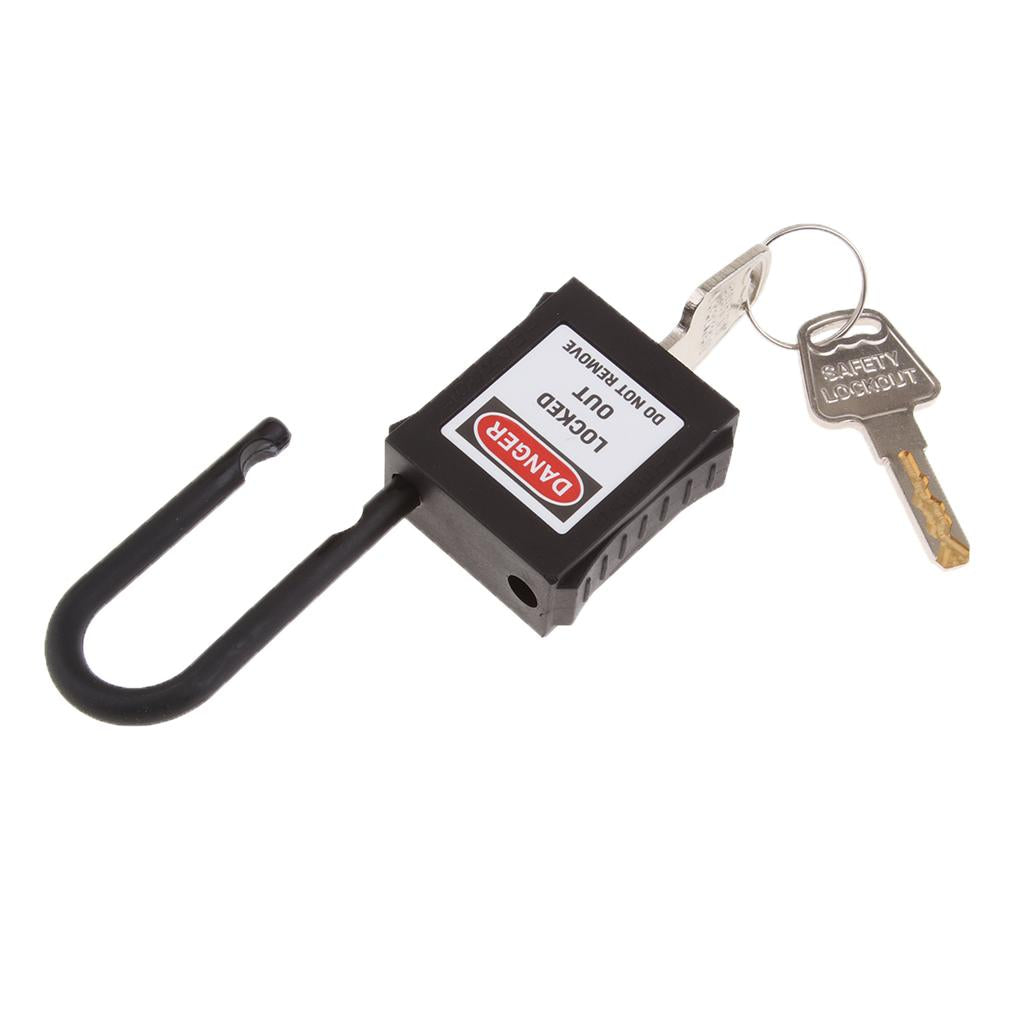 PL38-KD 38 mm PVC Curved Safety Lockout Padlock Black