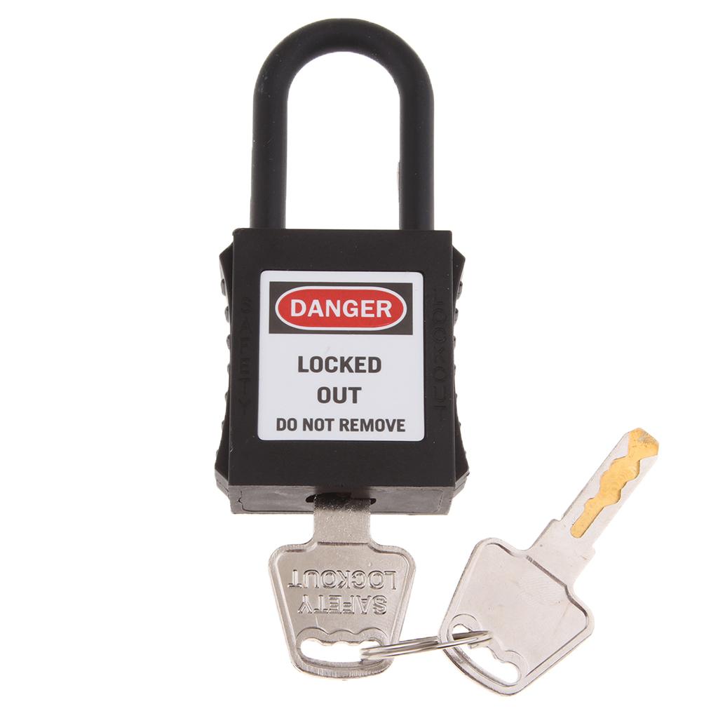 PL38-KD 38 mm PVC Curved Safety Lockout Padlock Black