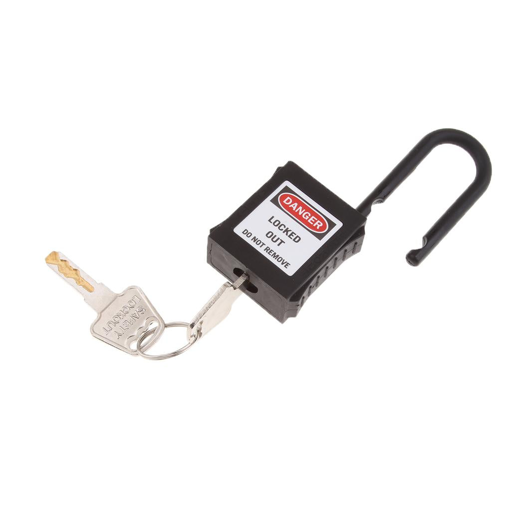 PL38-KD 38 mm PVC Curved Safety Lockout Padlock Black