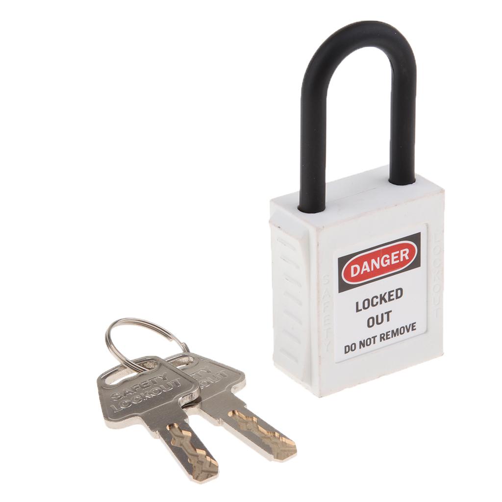 PL38-KD 38 mm PVC Curved Safety Lockout Padlock White