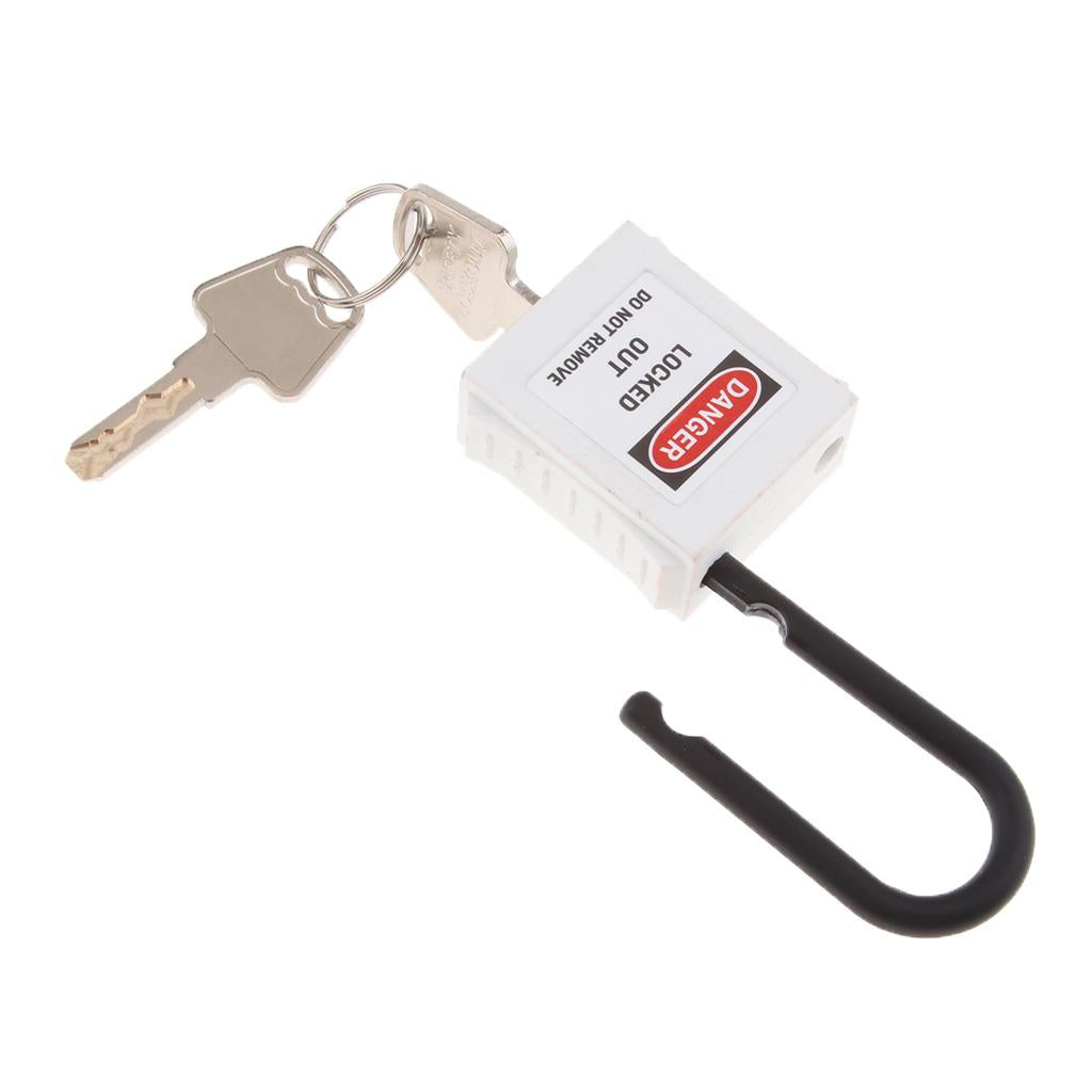 PL38-KD 38 mm PVC Curved Safety Lockout Padlock White