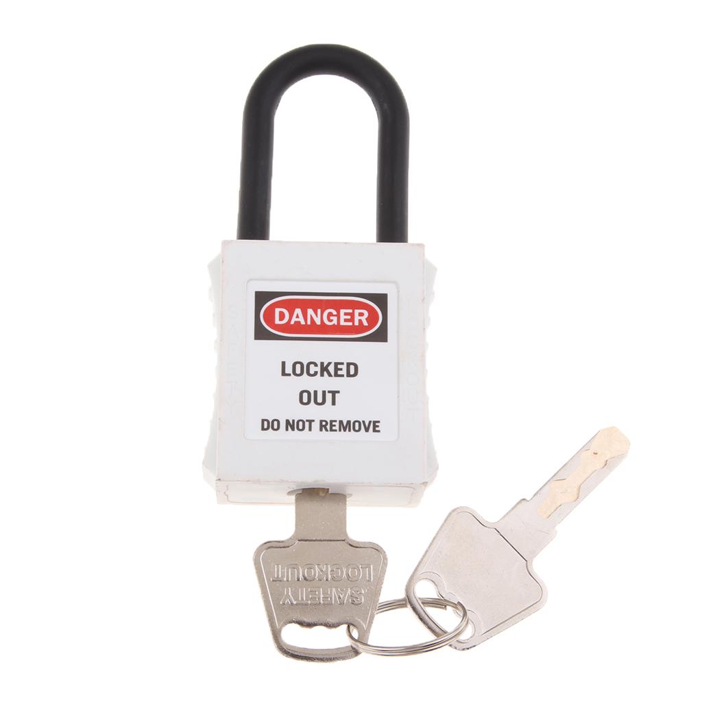 PL38-KD 38 mm PVC Curved Safety Lockout Padlock White