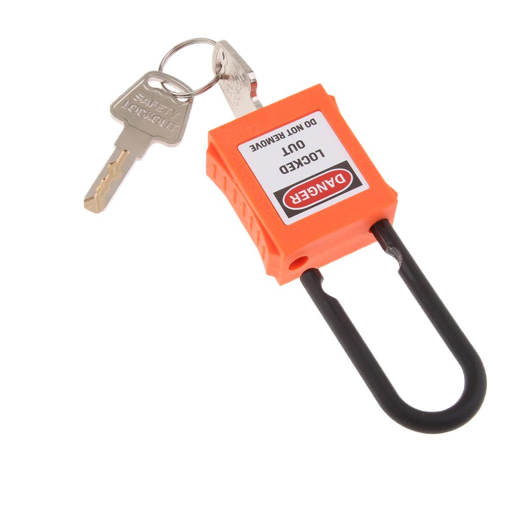 PL38-KD 38 mm PVC Curved Safety Lockout Padlock Orange