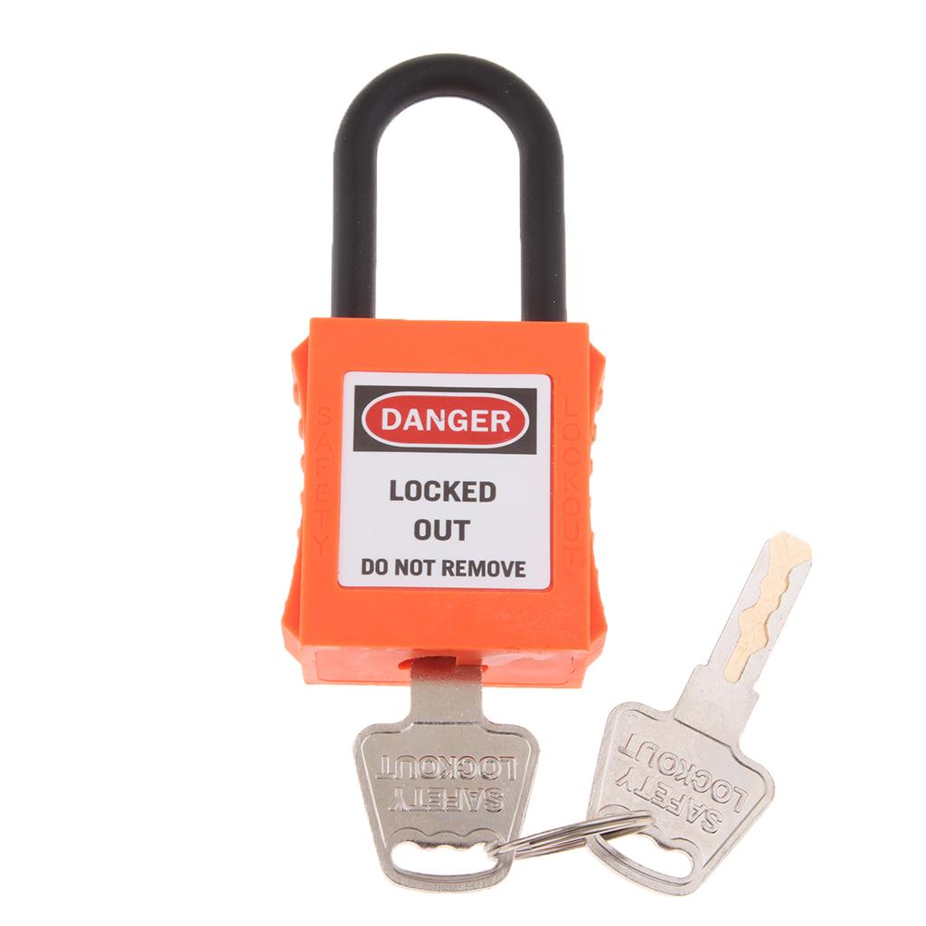 PL38-KD 38 mm PVC Curved Safety Lockout Padlock Orange